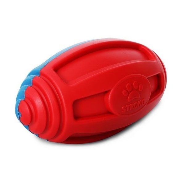 Petpurifiers Gridiron Water Floating Chew & Fetch Dog Toy; Red & Blue - One Size PE678252